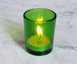 Darrahopens Home & Garden > Decor > Vases & Table Decor 10 Pack Green Glass Votive Candle Holders Table Centreoieces  Xmas Wedding Anniversary Event Recption Party Function or Home Decor