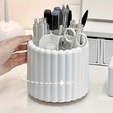 Darrahopens Home & Garden > Decor > Vases & Table Decor 360-degree rotating makeup brush organizer, polished plastic material, no assembly required, no odor - makeup display case.PINK
