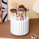 Darrahopens Home & Garden > Decor > Vases & Table Decor 360-degree rotating makeup brush organizer, polished plastic material, no assembly required, no odor - makeup display case.white