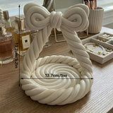 Darrahopens Home & Garden > Decor > Vases & Table Decor 3D Printed Charming Bow Jewelry Tray - Twisted Hemp Rope Storage Tray, White