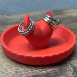 Darrahopens Home & Garden > Decor > Vases & Table Decor 3D-printed devil Valentine's Day ring dish – add a touch of mischief to your Valentine's Day! Red