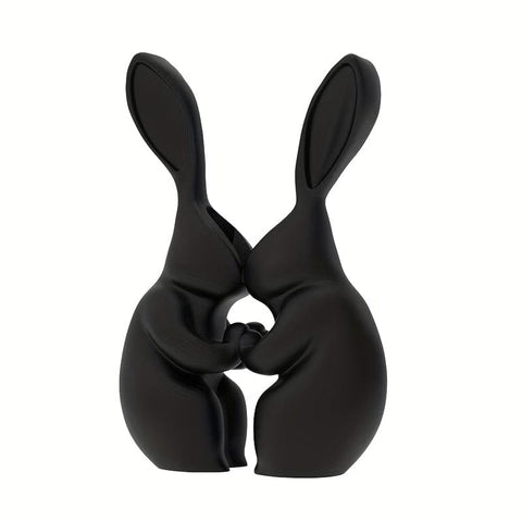 Darrahopens Home & Garden > Decor > Vases & Table Decor 3D printed Easter bunny vase, ceramic-look plastic vase.black.