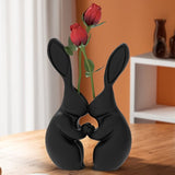 Darrahopens Home & Garden > Decor > Vases & Table Decor 3D printed Easter bunny vase, ceramic-look plastic vase.black.