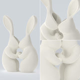 Darrahopens Home & Garden > Decor > Vases & Table Decor 3D printed Easter bunny vase, ceramic-look plastic vase. White.
