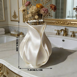 Darrahopens Home & Garden > Decor > Vases & Table Decor 3D printed petal vase, silk white