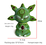 Darrahopens Home & Garden > Decor > Vases & Table Decor 3PCS Five Eyes Fantasy Three-Eyed Alien Figurine Set - 3 Piece Resin Sculptures for Home & Garden Decor