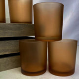 Darrahopens Home & Garden > Decor > Vases & Table Decor 40 Pack Brown Frosted Glass Votive Tealight Candle Holders House Party Cenrepiece Xmas Wedding Decor Glass Candlestick Party Decorations Bridal Valentines Event