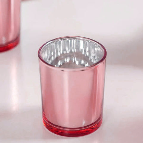 Darrahopens Home & Garden > Decor > Vases & Table Decor 40 Pack Rose Gold Pink Votive Tealight Candle Holders Valentines Day Mercury  Wedding Decor Glass Candlestick Party Decorations Bridal Baby Shower Event