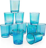 Darrahopens Home & Garden > Decor > Vases & Table Decor 40 Pack Turquoise Glass Votive Tealight Candle Holders House Party Cenrepiece Xmas Wedding Decor Glass Candlestick Party Decorations Bridal Baby Shower Event