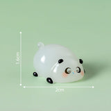 Darrahopens Home & Garden > Decor > Vases & Table Decor 5-PCS Transparent sleepiness Cute Glow in the Dark Panda Figurines Resin Miniature Ornaments for DIY Fairy Gardens and Micro Landscapes