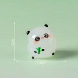 Darrahopens Home & Garden > Decor > Vases & Table Decor 5-PCS Transparent small bamboo Cute Glow in the Dark Panda Figurines Resin Miniature Ornaments for DIY Fairy Gardens and Micro Landscapes