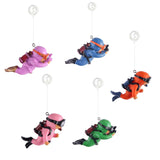 Darrahopens Home & Garden > Decor > Vases & Table Decor 5-Piece Floating Aquarium Diver Decor Set – Cute Underwater Explorer Ornaments with Adjustable Buoyancy for Fish Tank, Aquatic Decoration (Red,Green,Orange,Blue,Purple)