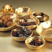 Darrahopens Home & Garden > Decor > Vases & Table Decor 9 Cluster Decorative Bowls Bright Gold Brass Snack Tray Bowl Chip & Dip Serving Piece Strong Brass Centerpiece Beautiful Room Accent & Entertaining Parties Home Decor Wedding Gifts 22 Inch