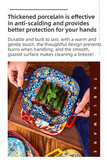 Darrahopens Home & Garden > Decor > Vases & Table Decor 9-Inch Underglaze Ceramic Square Serving Plate with Dual Handles (Baroque) - Microwave and Oven Safe Pasta & Fruit Tray