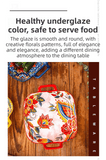 Darrahopens Home & Garden > Decor > Vases & Table Decor 9-Inch Underglaze Ceramic Square Serving Plate with Dual Handles (Baroque) - Microwave and Oven Safe Pasta & Fruit Tray