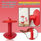 Darrahopens Home & Garden > Decor > Vases & Table Decor Apple-Shaped Adjustable Tissue Roll Holder - Fun & Practical Desktop Paper Towel Stand(red)