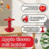 Darrahopens Home & Garden > Decor > Vases & Table Decor Apple-Shaped Adjustable Tissue Roll Holder - Fun & Practical Desktop Paper Towel Stand(red)