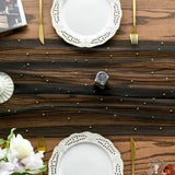 Darrahopens Home & Garden > Decor > Vases & Table Decor Black Table Veil with White Pearls - Silky Gauze 30x120 Inches - For Weddings, Parties & Table Decorations