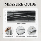 Darrahopens Home & Garden > Decor > Vases & Table Decor Black Table Veil with White Pearls - Silky Gauze 30x120 Inches - For Weddings, Parties & Table Decorations