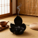 Darrahopens Home & Garden > Decor > Vases & Table Decor Black Zen Lotus Waterfall Backflow Aroma Diffuser - Premium Elegant Resin Craft for Meditation & Yoga, 10cm Compact Design