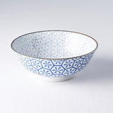 Darrahopens Home & Garden > Decor > Vases & Table Decor Bowl 19cm Indigo Ikat Hexagon Flower Design