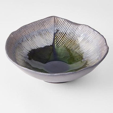 Darrahopens Home & Garden > Decor > Vases & Table Decor Bowl Leaf Shaped 24cm Midori Green Glaze