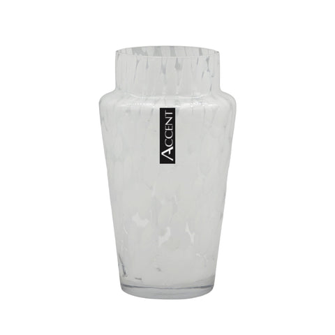 Darrahopens Home & Garden > Decor > Vases & Table Decor bulk 6 White Speckle Tapered Vase 21cm