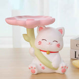 Darrahopens Home & Garden > Decor > Vases & Table Decor Cat Statue Storage Tray Resin Stable Base Multi Function Cute Cat Sculpture Table Decoration for Entrance In Australia - Darrahopens