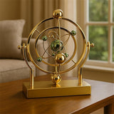 Darrahopens Home & Garden > Decor > Vases & Table Decor Celestial Orbit Perpetual Motion Pendulum, Kinetic Art Desk Decor 3D Space,Battery Powered Perpetual Motion Machine, Kinetic Art Desk Decor Science, Magnetic Balance Model for Home Or Office (Gold)