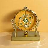 Darrahopens Home & Garden > Decor > Vases & Table Decor Celestial Orbit Perpetual Motion Pendulum, Kinetic Art Desk Decor 3D Space,Battery Powered Perpetual Motion Machine, Kinetic Art Desk Decor Science, Magnetic Balance Model for Home Or Office (Gold)