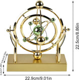 Darrahopens Home & Garden > Decor > Vases & Table Decor Celestial Orbit Perpetual Motion Pendulum, Kinetic Art Desk Decor 3D Space,Battery Powered Perpetual Motion Machine, Kinetic Art Desk Decor Science, Magnetic Balance Model for Home Or Office (Gold)