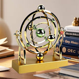 Darrahopens Home & Garden > Decor > Vases & Table Decor Celestial Orbit Perpetual Motion Pendulum, Kinetic Art Desk Decor 3D Space,Battery Powered Perpetual Motion Machine, Kinetic Art Desk Decor Science, Magnetic Balance Model for Home Or Office (Gold)