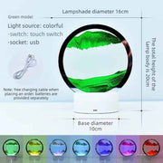 Darrahopens Home & Garden > Decor > Vases & Table Decor Creative 3D Sand Art Night Light, Multi-Color Touch-Sensitive Dimmable Desk Ornament, Dual Power Supply (USB/Battery), Multiple Colors Available, Home Decor & Birthday Gift - Green