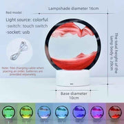 Darrahopens Home & Garden > Decor > Vases & Table Decor Creative 3D Sand Art Night Light, Multi-Color Touch-Sensitive Dimmable Desk Ornament, Dual Power Supply (USB/Battery), Multiple Colors Available, Home Decor & Birthday Gift - Red