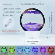 Darrahopens Home & Garden > Decor > Vases & Table Decor Creative 3D Sand Art Night Light, Multi-Color Touch-Sensitive Dimmable Desktop Ornament, USB/Battery Dual Power Supply, Multiple Colors Available, Home Decor & Birthday Gift - Purple
