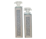 Darrahopens Home & Garden > Decor > Vases & Table Decor Crystal Crushed Candle Holder - Set of 2