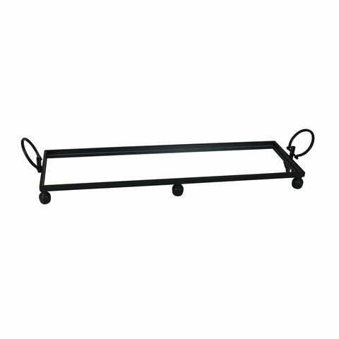 Darrahopens Home & Garden > Decor > Vases & Table Decor Eliza Mirror Tray with Handles - Large - Black
