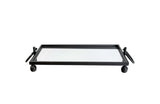 Darrahopens Home & Garden > Decor > Vases & Table Decor Eliza Mirror Tray with Handles - Medium - Black