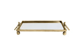 Darrahopens Home & Garden > Decor > Vases & Table Decor Eliza Mirror Tray with Handles - Medium - Gold