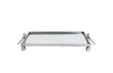 Darrahopens Home & Garden > Decor > Vases & Table Decor Eliza Mirror Tray with Handles - Medium - Silver