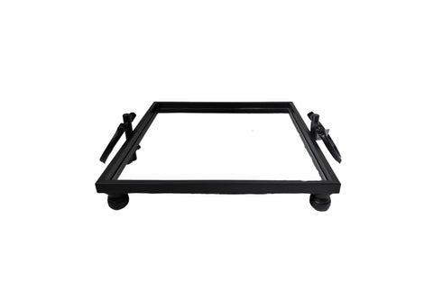 Darrahopens Home & Garden > Decor > Vases & Table Decor Eliza Mirror Tray with Handles - Square - Black