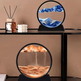 Darrahopens Home & Garden > Decor > Vases & Table Decor Flowing Sand Art: Adjustable Speed, New Scenery with Every Turn, Calming and Pleasing to the Eye(BLACK)