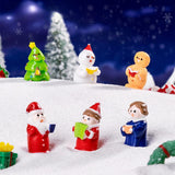 Darrahopens Home & Garden > Decor > Vases & Table Decor Green Christmas tree 5 Pack Miniature Christmas Figurines DIY Micro Landscape Decoration Accessories Cute Resin Ornaments for Holiday Crafts