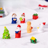 Darrahopens Home & Garden > Decor > Vases & Table Decor Green Christmas tree 5 Pack Miniature Christmas Figurines DIY Micro Landscape Decoration Accessories Cute Resin Ornaments for Holiday Crafts