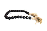 Darrahopens Home & Garden > Decor > Vases & Table Decor Large Bead Wooden Garland With Tassels - Black