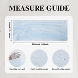 Darrahopens Home & Garden > Decor > Vases & Table Decor Light Blue Table Veil with White Pearls - Silky Gauze 30x120 Inches - For Weddings, Parties & Table Decorations