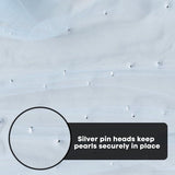 Darrahopens Home & Garden > Decor > Vases & Table Decor Light Blue Table Veil with White Pearls - Silky Gauze 30x120 Inches - For Weddings, Parties & Table Decorations