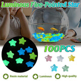 Darrahopens Home & Garden > Decor > Vases & Table Decor Luminous Stars Set 100PCS Fluorescent Five Pointed Plastic Stars DIY Decor