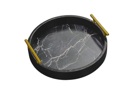 Darrahopens Home & Garden > Decor > Vases & Table Decor Maison Round Tray - Large - Black