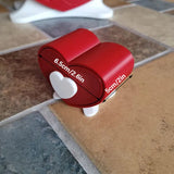 Darrahopens Home & Garden > Decor > Vases & Table Decor Mini Size Cute Heart-Shaped Jewelry Box (Single Drawer) Red and White
